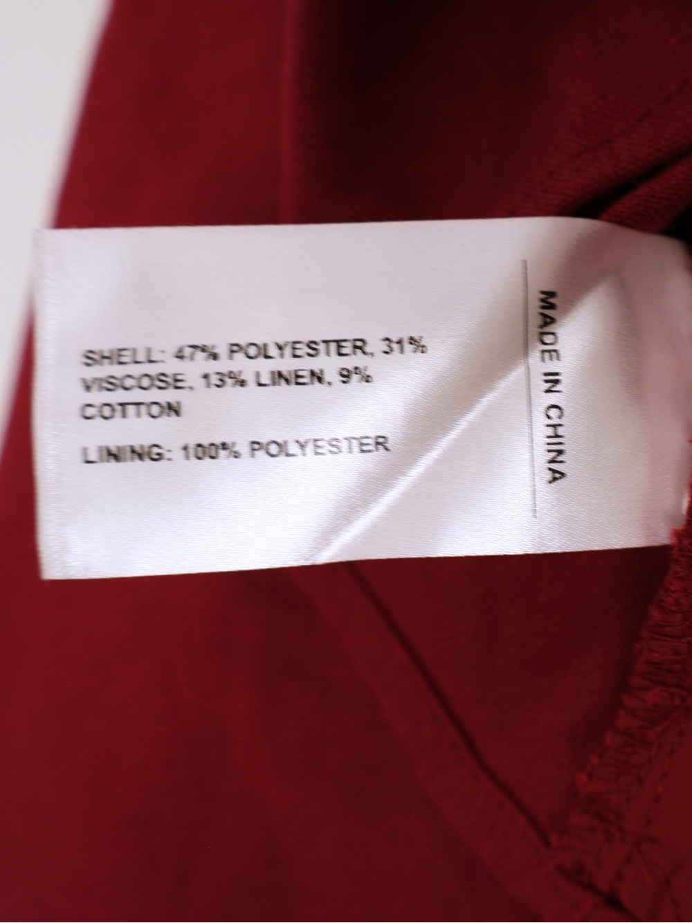 Cider Maroon Sleeveless Tie Back Blouse Medium Linen Blend Like New - Picture 7 of 7